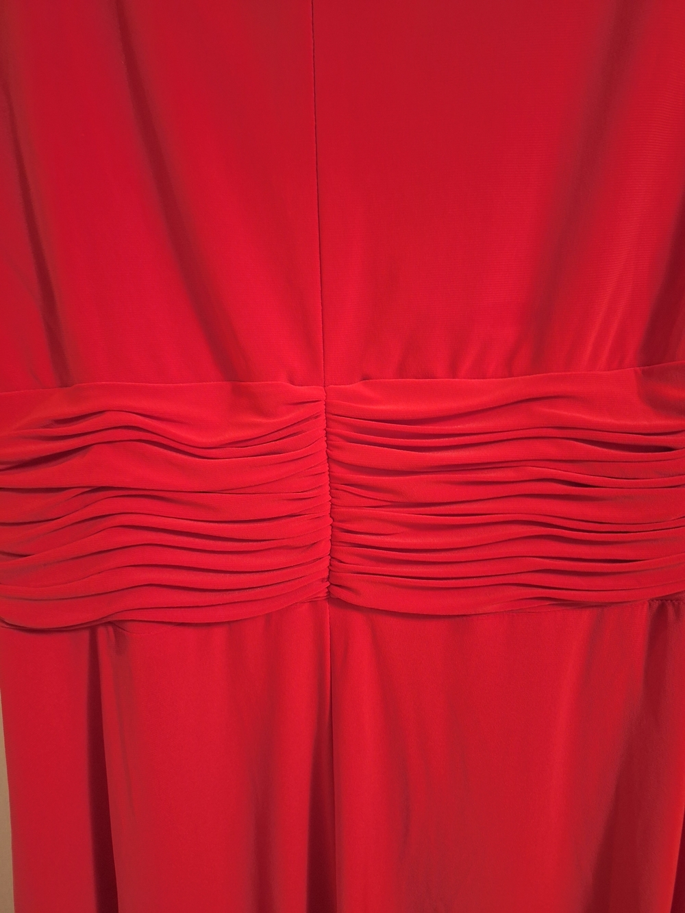 Evan Picone Scarlet Ruched-Waist Midi Dress - Picture 3 of 6